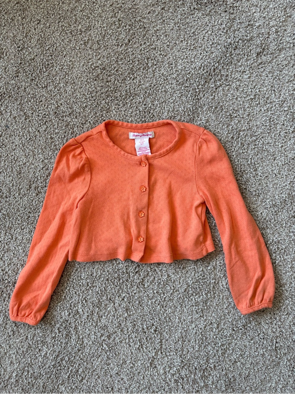 Tommy Bahama Girls Cardigan 3T Coral Button-Up